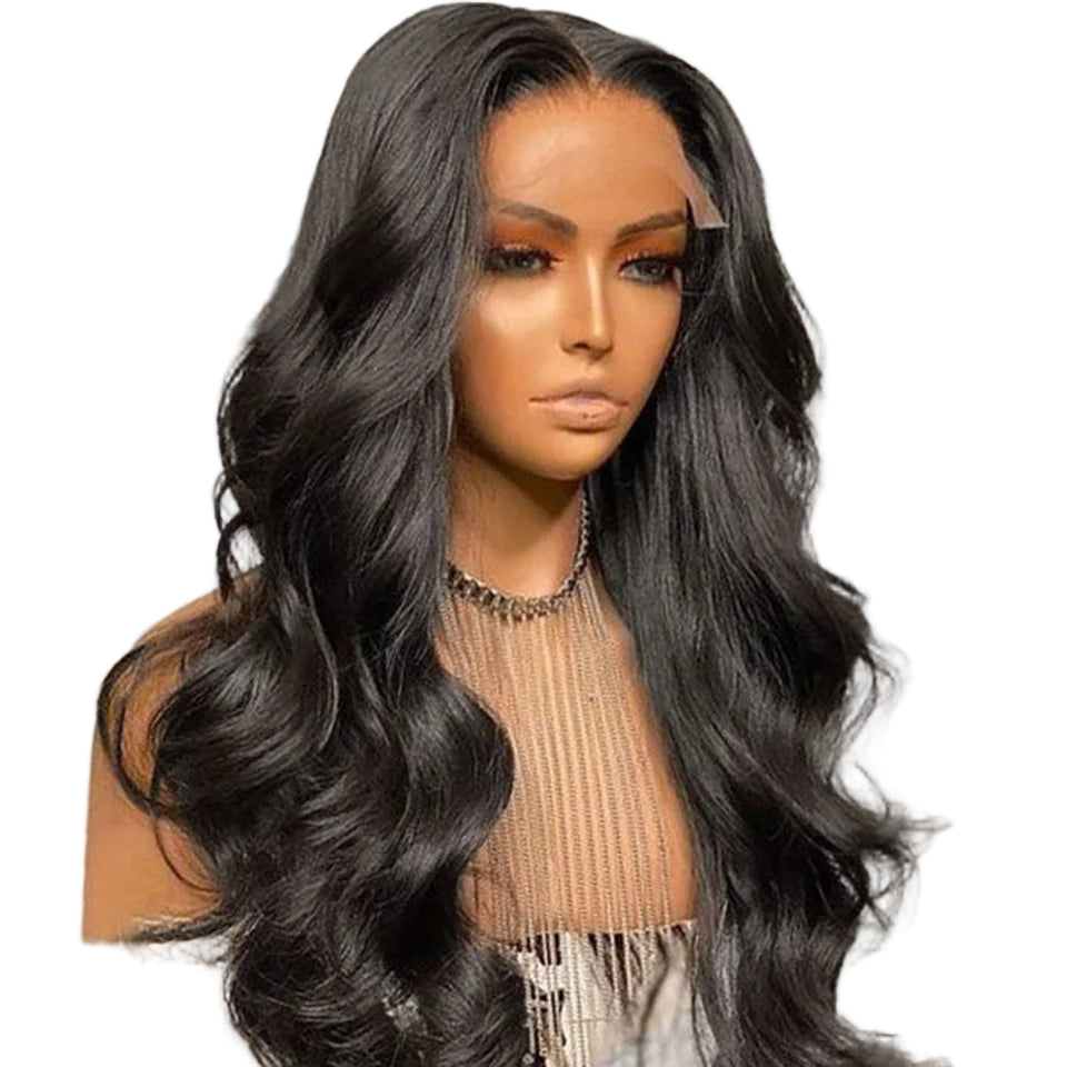 Natural Black Body Wave Human Hair Wig