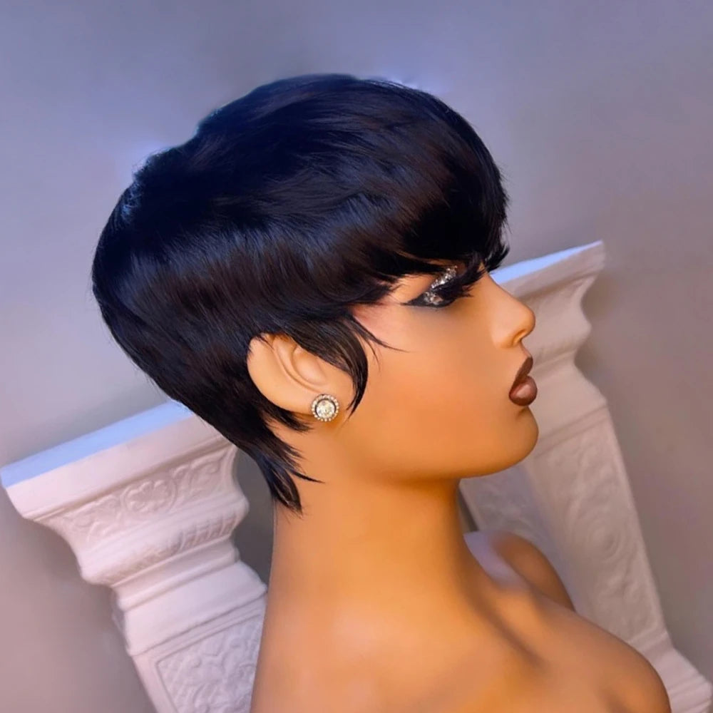 Short Straight Bob Wig with Bangs
