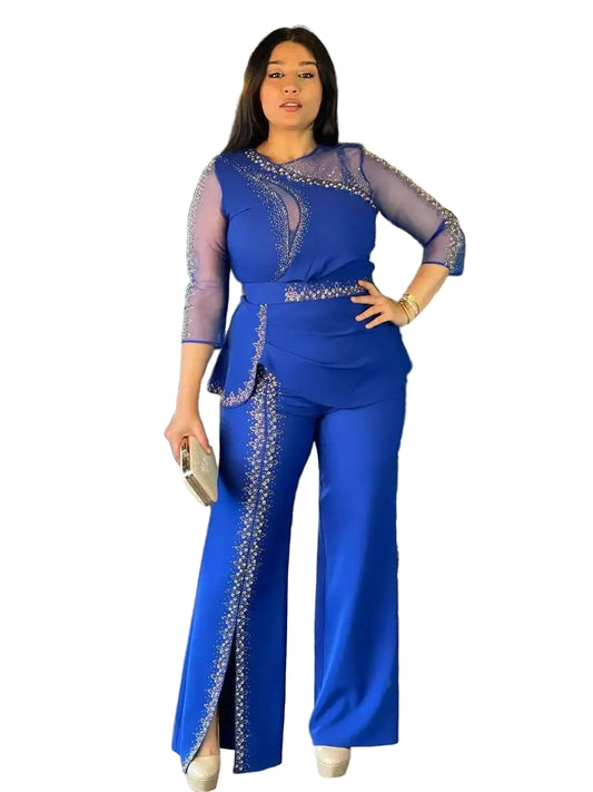 Plus Size African Dashiki 2 Piece Set for Women