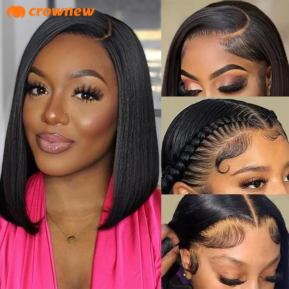 Straight Human Hair Bob – 13x4 Lace Front Wig