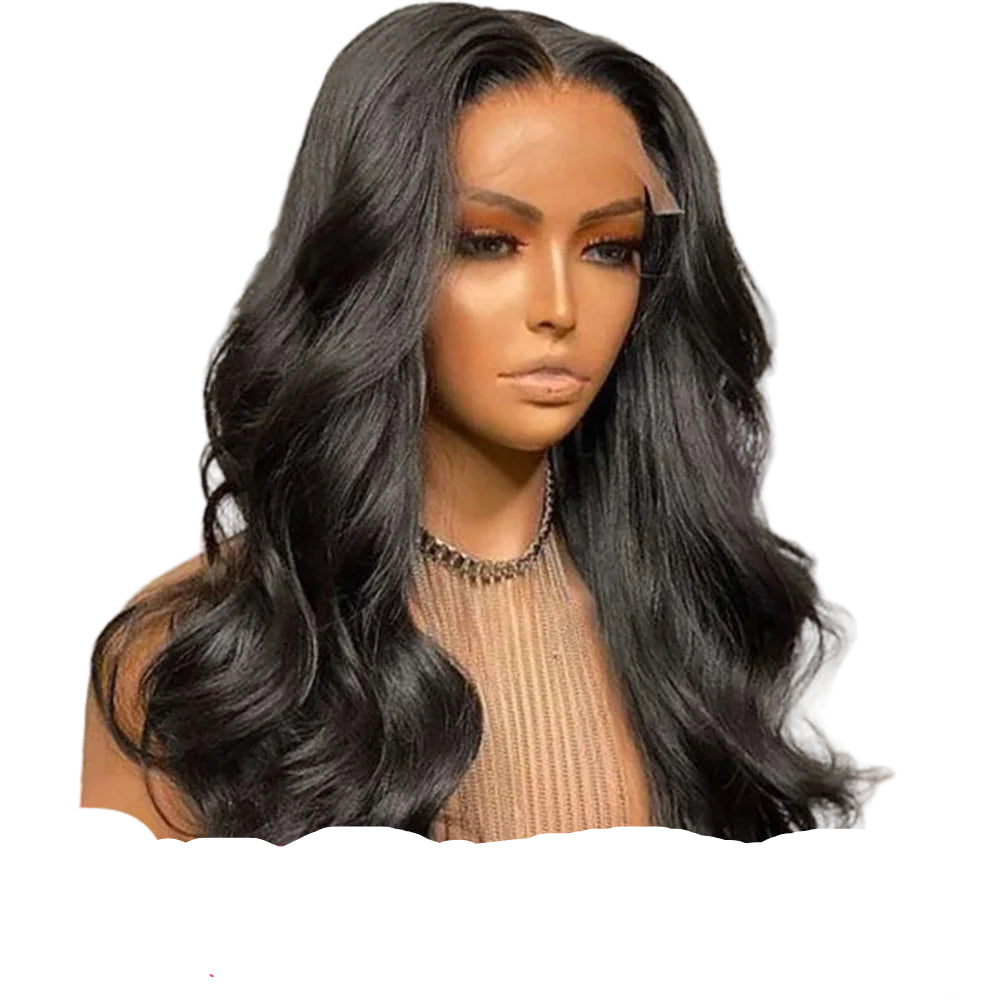 Natural Black Body Wave Human Hair Wig