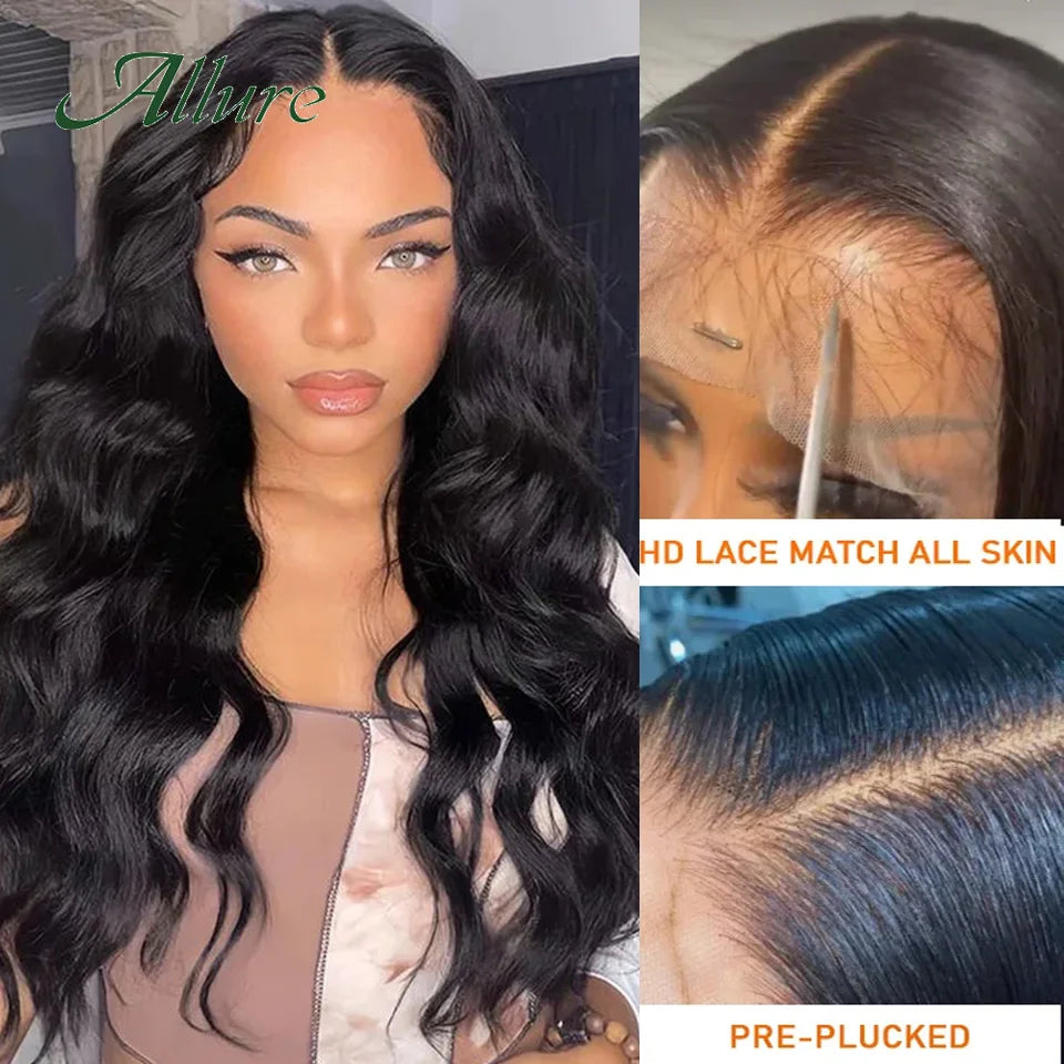 Natural Black Body Wave Human Hair Wig