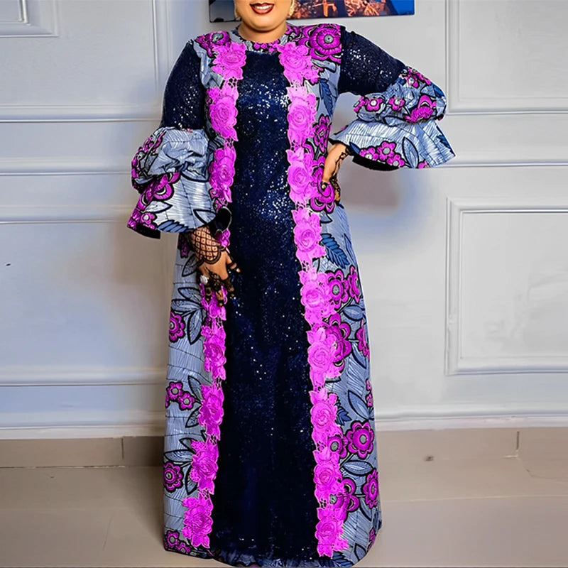 Women Casual Flared Maxi Dress