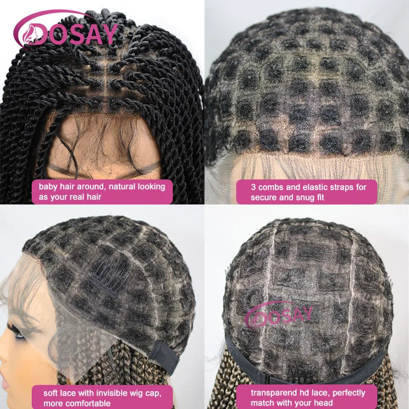 Twist Box Braided Lace Front Wig for Black Women