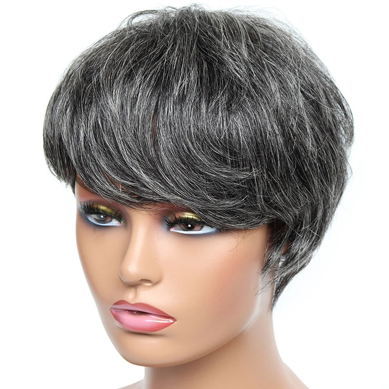 Short Pixie Cut Human Hair Wig for Women