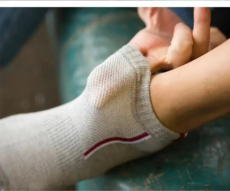 Men’s Striped Sports Ankle Socks (5 Pairs)