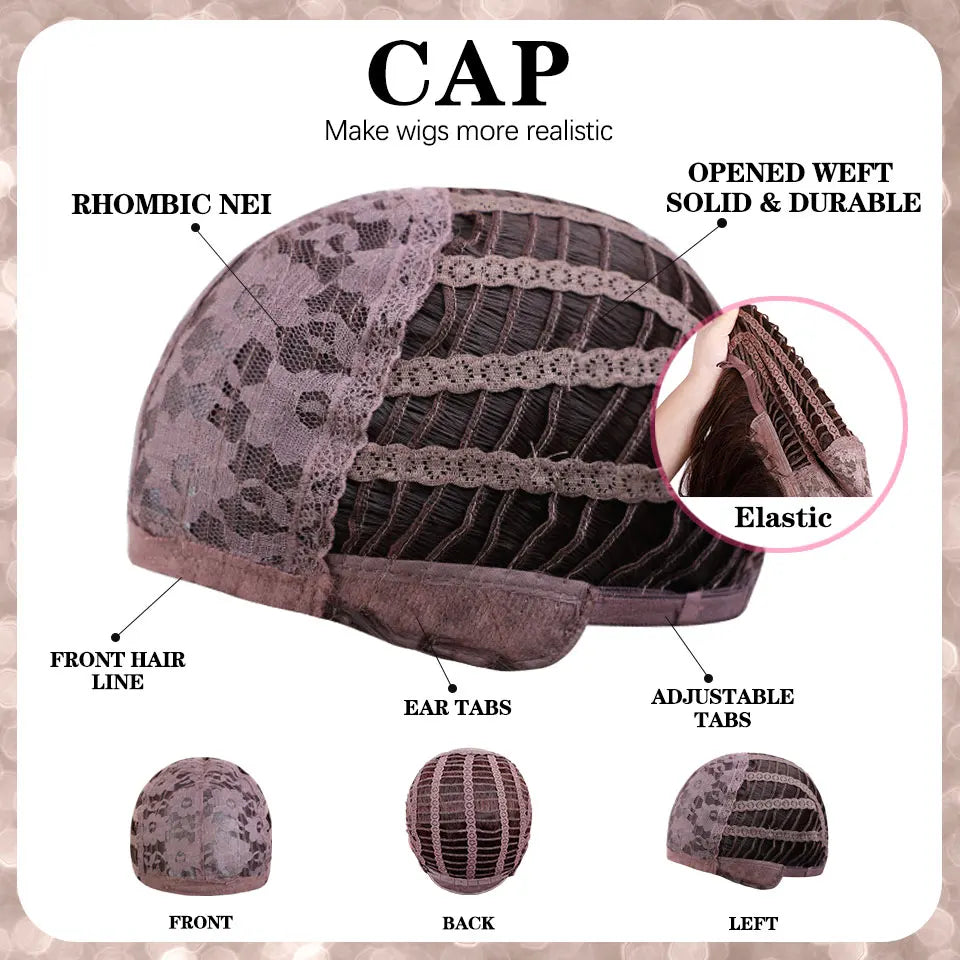 Dark Brown Layered Pixie Wig with fluffy Bangs