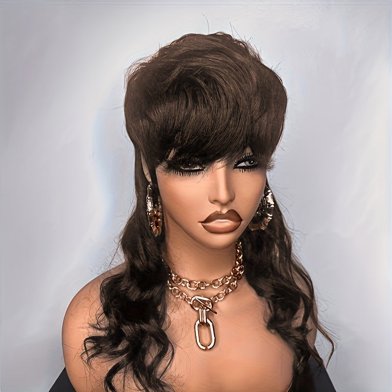 Long Synthetic Wavy Hair with Bangs