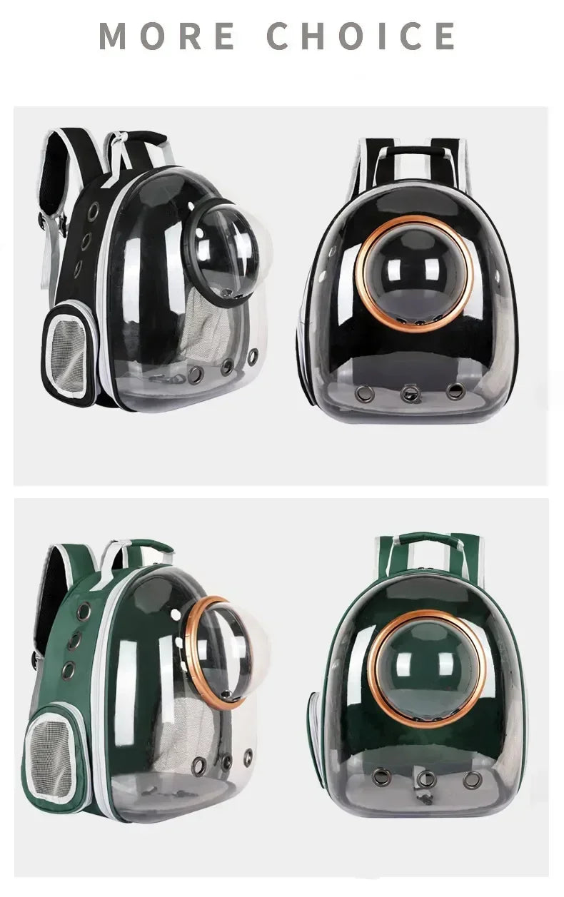 Transparent Capsule Pet Backpack for Cat & Pup