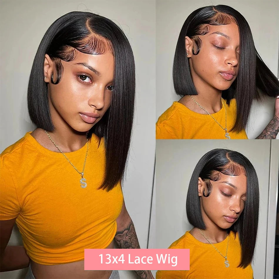 13x4 Straight Lace Frontal Bob Wig