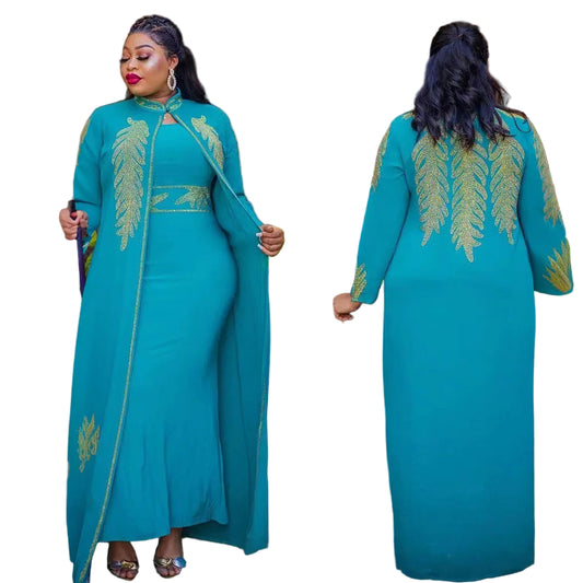 African Chiffon Boubou 2PCS Set for Women
