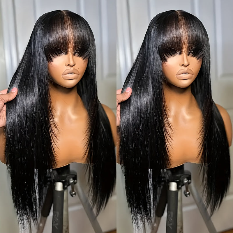 CIVRIE 26"Glueless Wig with Curtain Bangs