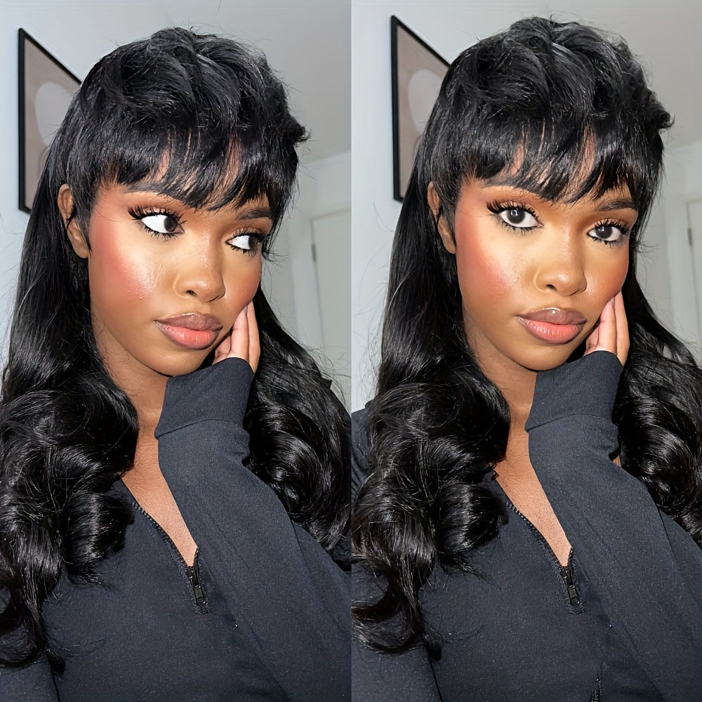 Long Synthetic Wavy Hair with Bangs