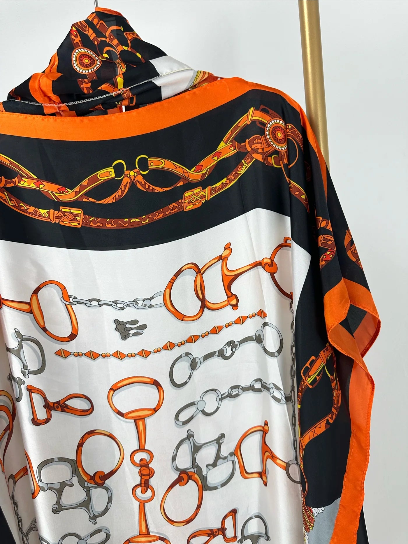 African Women Kaftan Robe with Headscarf