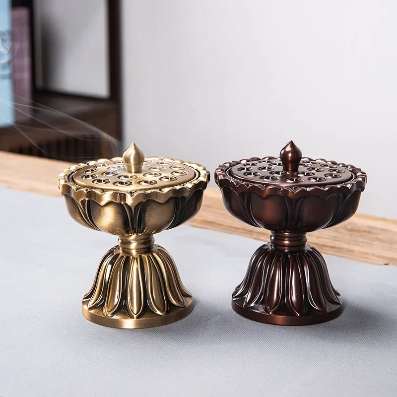 Lotus Copper Lamp Incense Burner