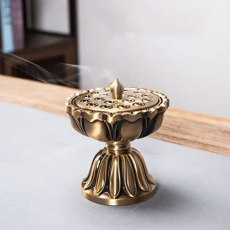 Lotus Copper Lamp Incense Burner