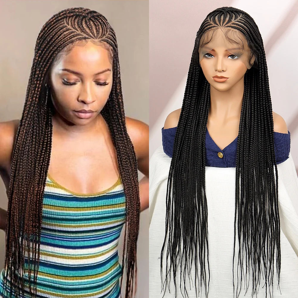 Cornrow Braided Wigs-Synthetic Full Lace