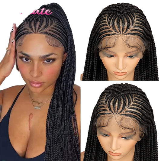 Cornrow Braided Wigs-Synthetic Full Lace