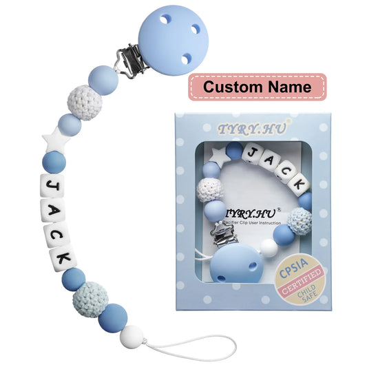 Personalized Silicone Baby Pacifier Clip