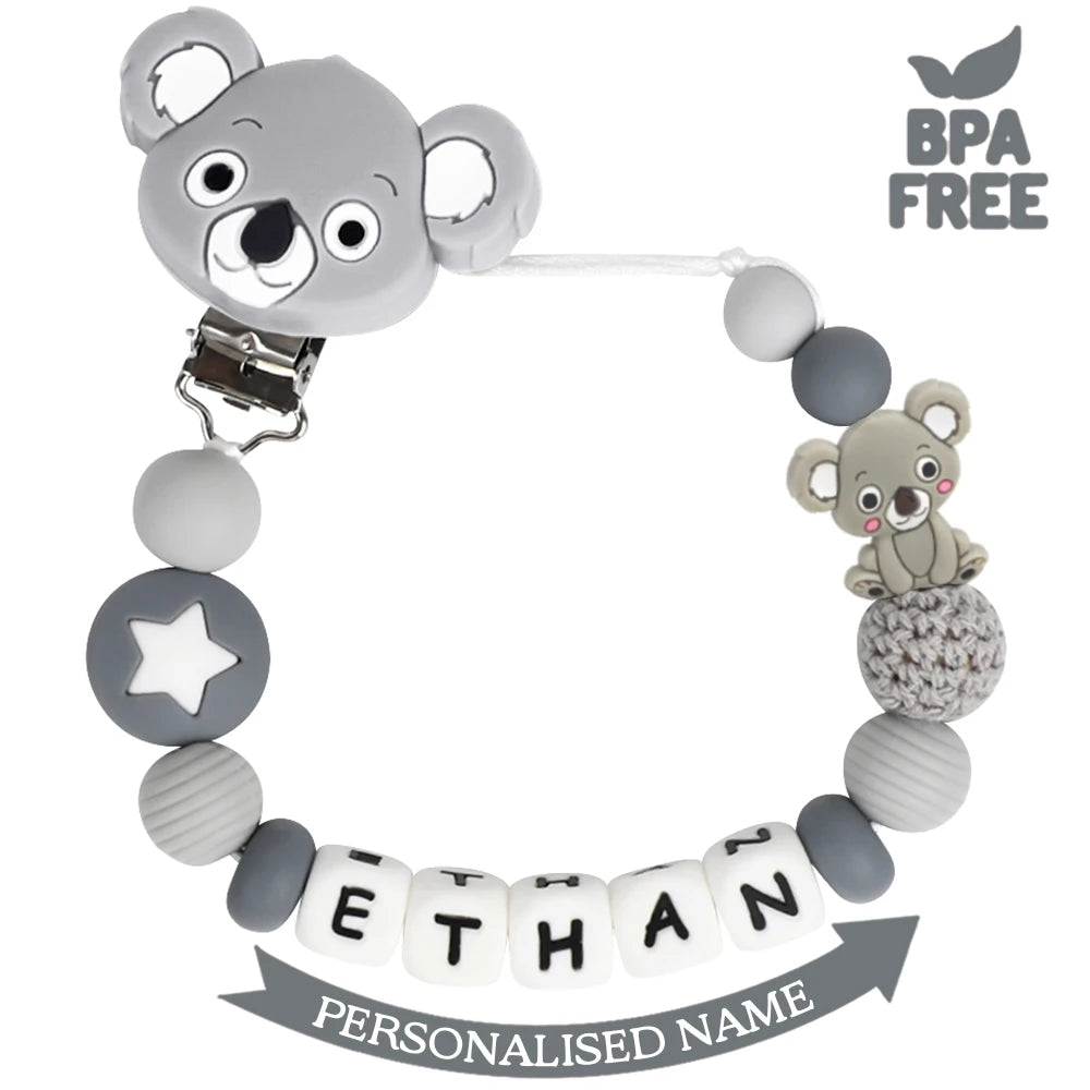 Personalized Silicone Baby Pacifier Clip