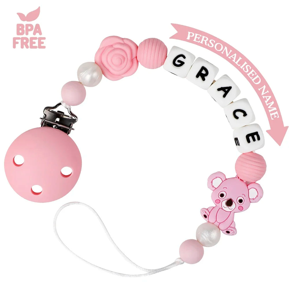 Personalized Silicone Baby Pacifier Clip