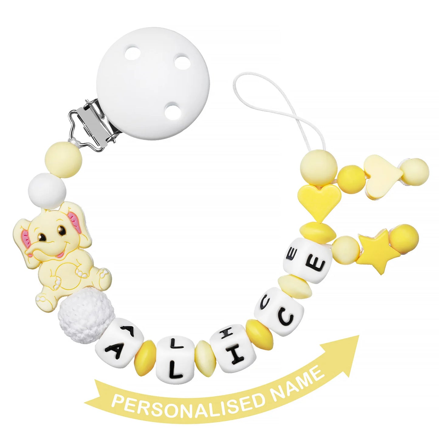 Personalized Silicone Baby Pacifier Clip