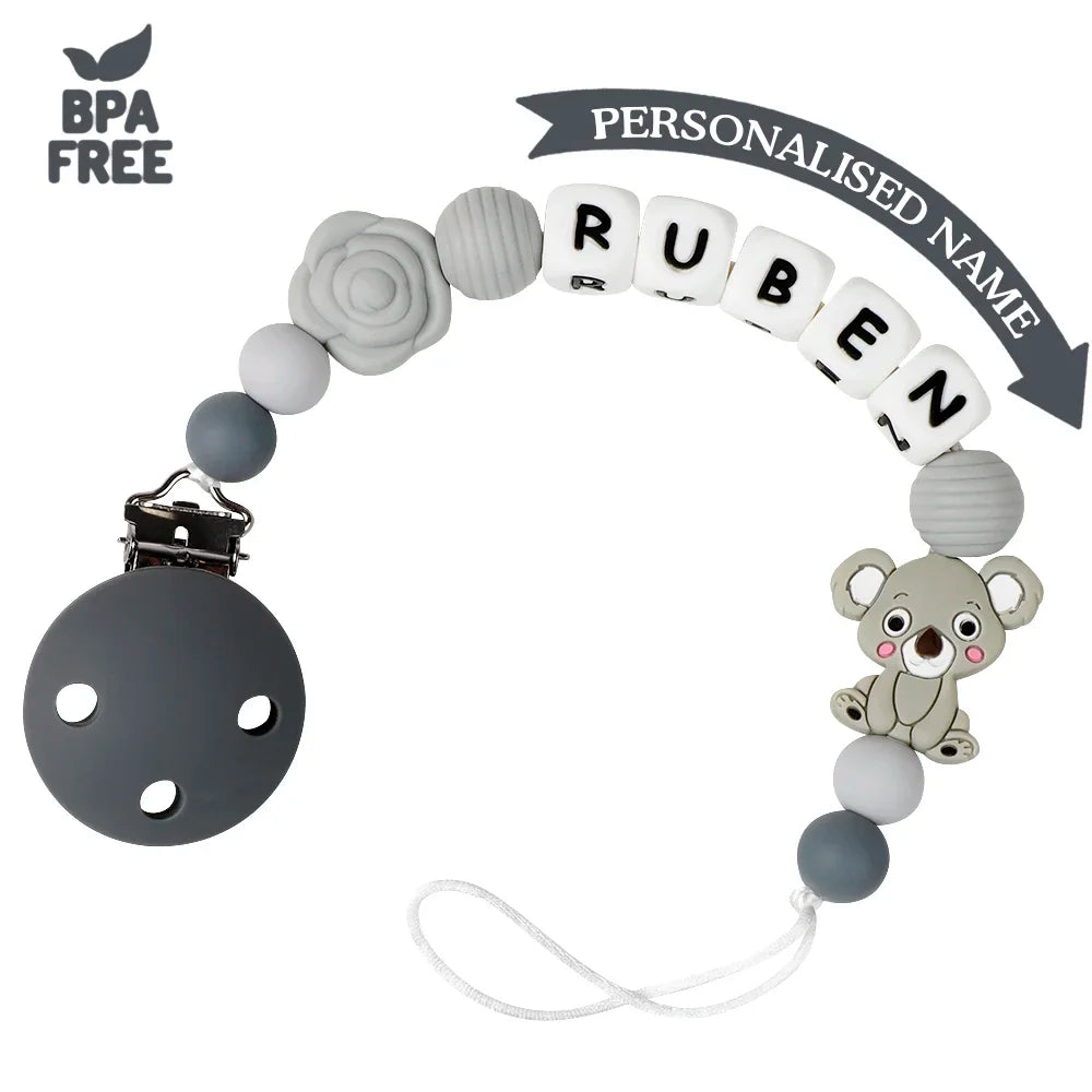 Personalized Silicone Baby Pacifier Clip