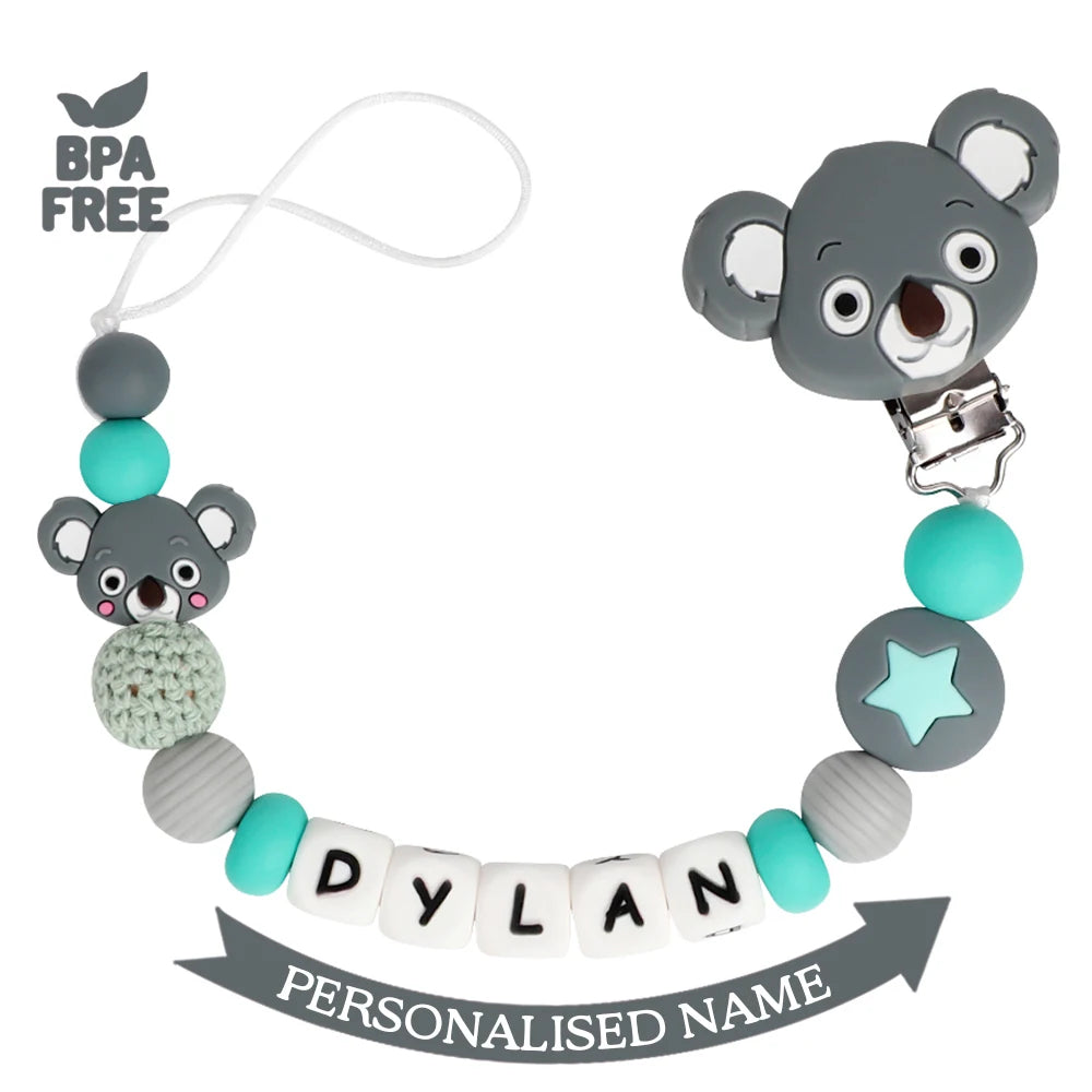 Personalized Silicone Baby Pacifier Clip