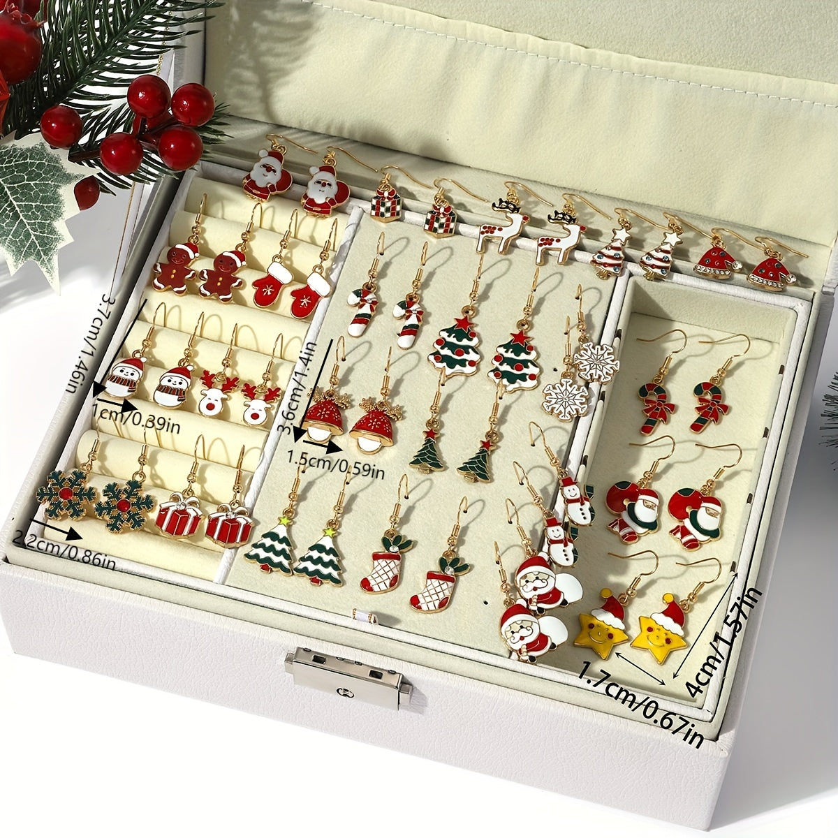 Cute Christmas Earrings Set-23pairs