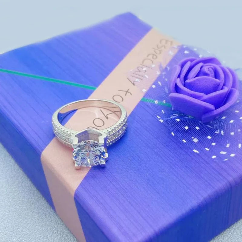 2 Carat Moissanite Wedding Ring for Women