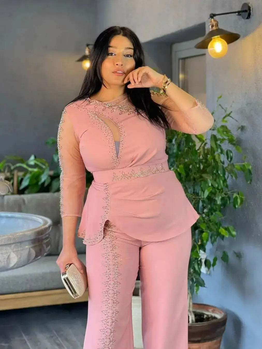 Plus Size African Dashiki 2 Piece Set for Women