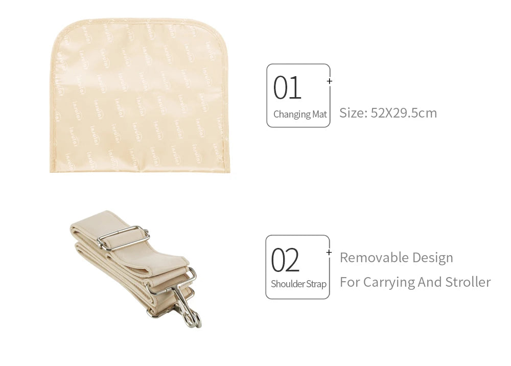 Stylish Waterproof Multifunctional Diaper Bag