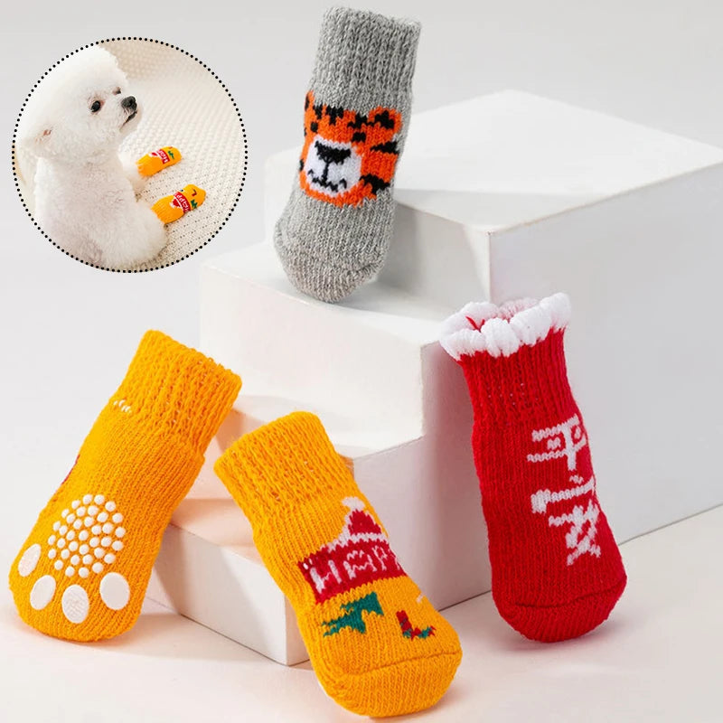 Elastic Warm Pet Socks Non-Slip for Small Dogs