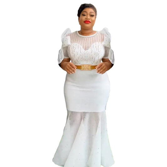 Plus Size Ankara Dashiki Wedding Dress