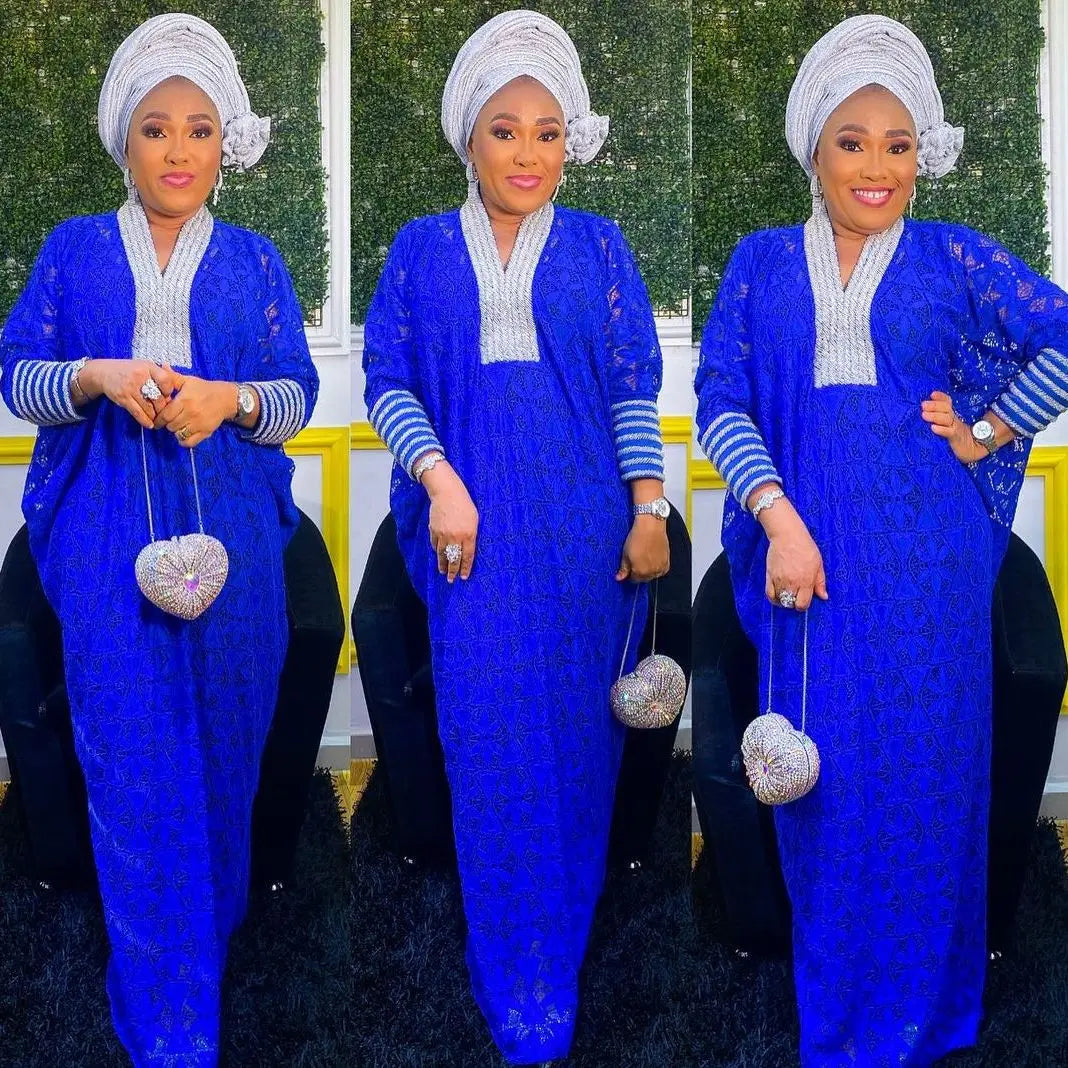 African Lace Boubou Dress for Women
