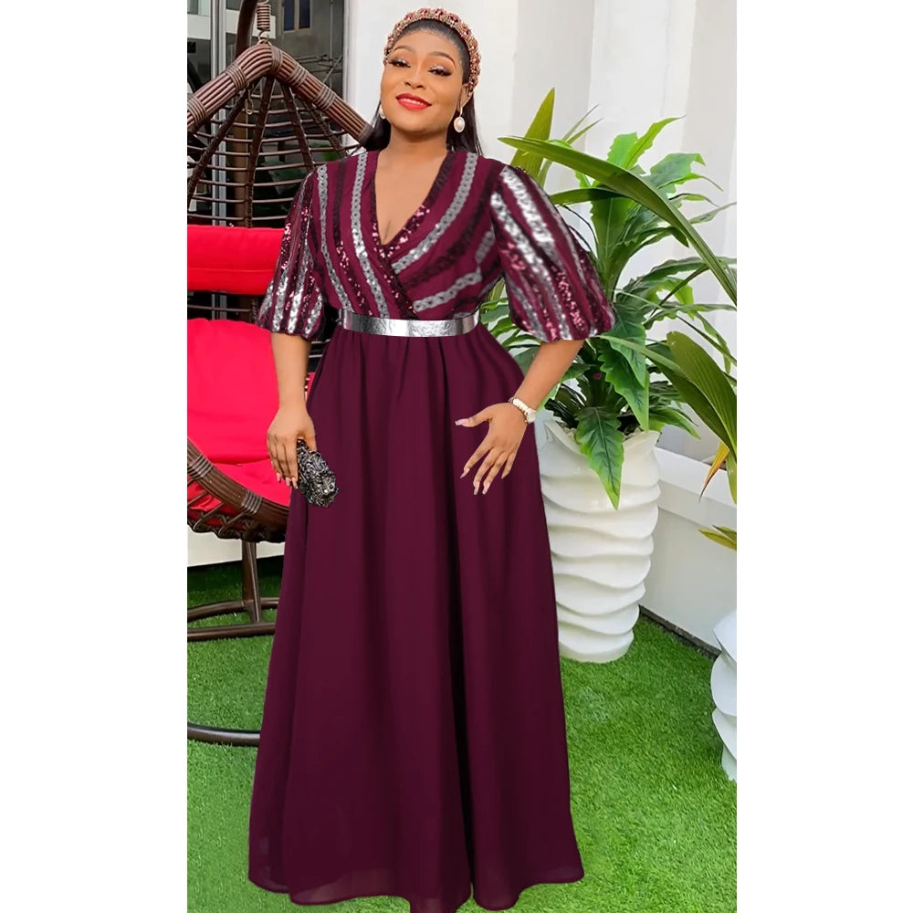 African Dashiki Kaftan Gown for Women