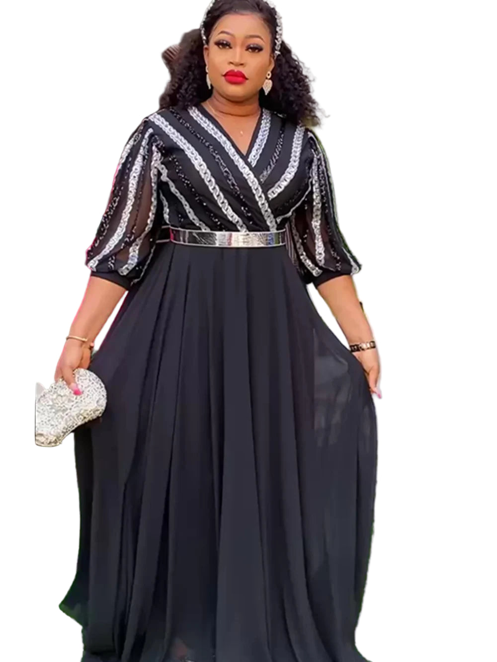 African Dashiki Kaftan Gown for Women