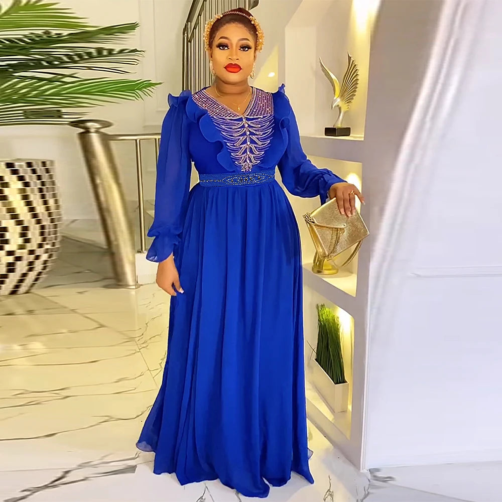 African Plus Size Wedding Party Dress