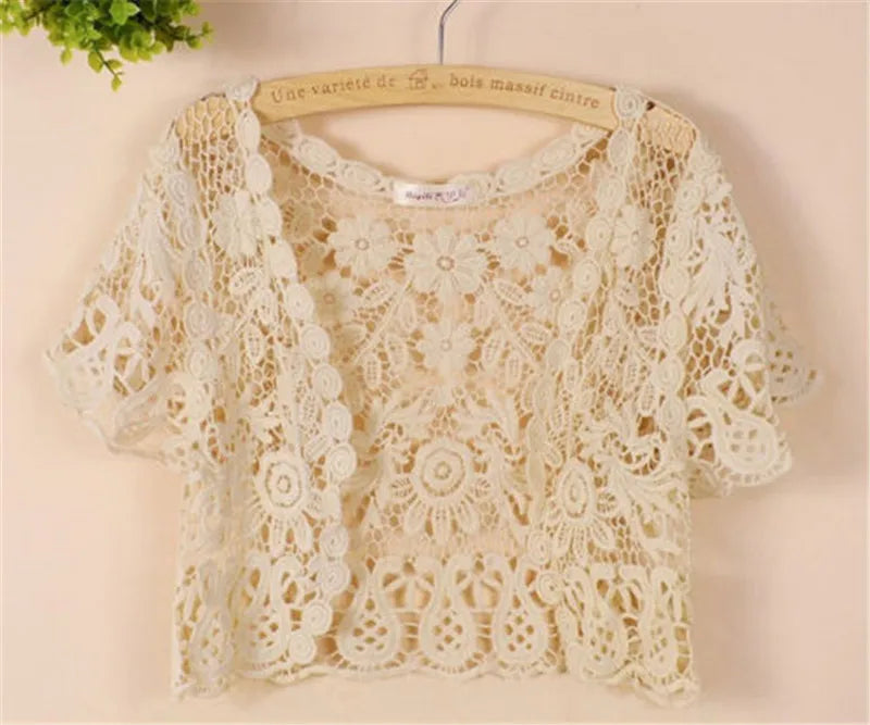 Women’s Short Sleeve Lace Shrug Bolero