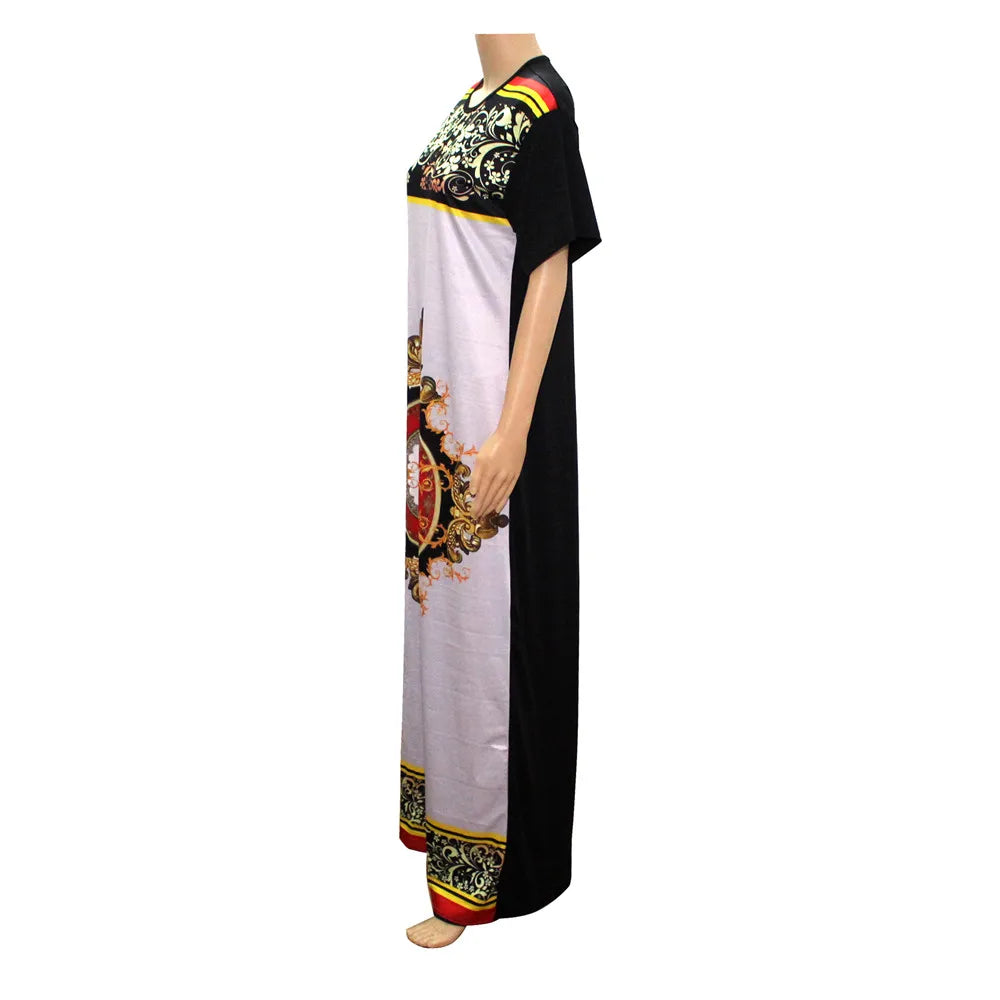 Elegant Sun Print Maxi Dresses for Women