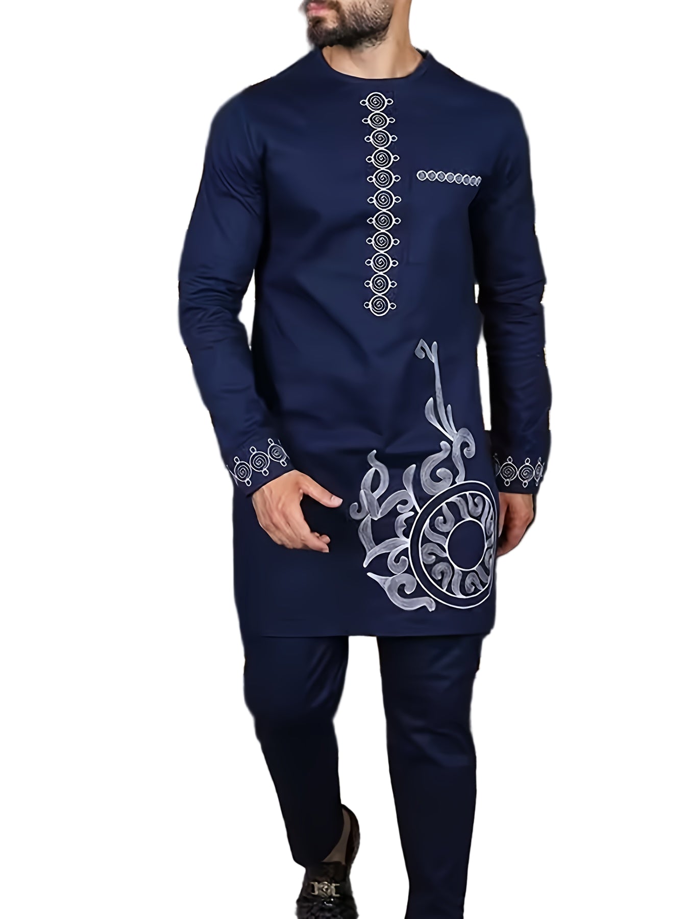Kenis Collection Men's African-Style 2-piece set