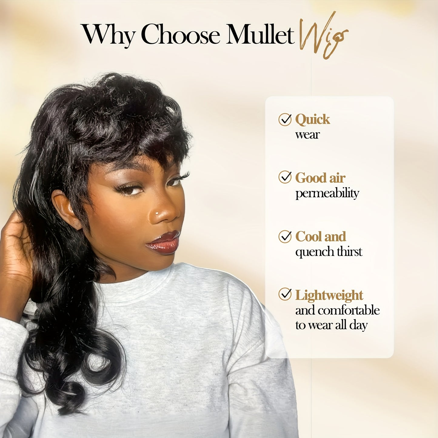 Long Synthetic Wavy Hair with Bangs