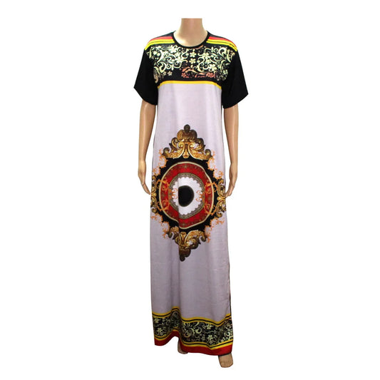 Elegant Sun Print Maxi Dresses for Women