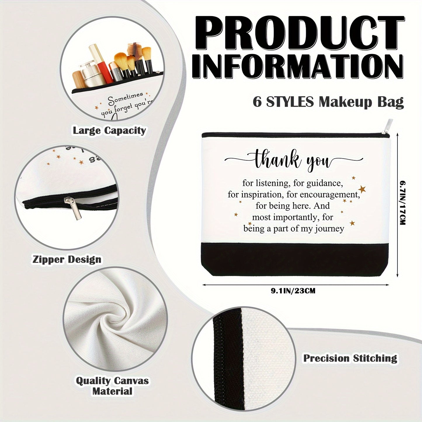 Thank You Canvas Tote Bags Bulk 24pcs