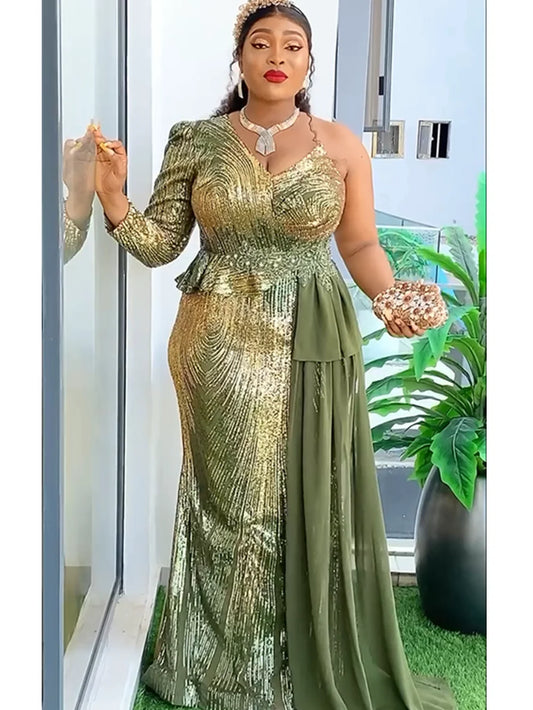 Plus Size Sequin Long Wedding & Party Outfits