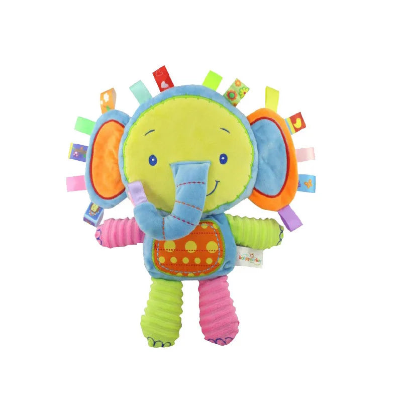 Elephant Plush Lovey Rattle Toy