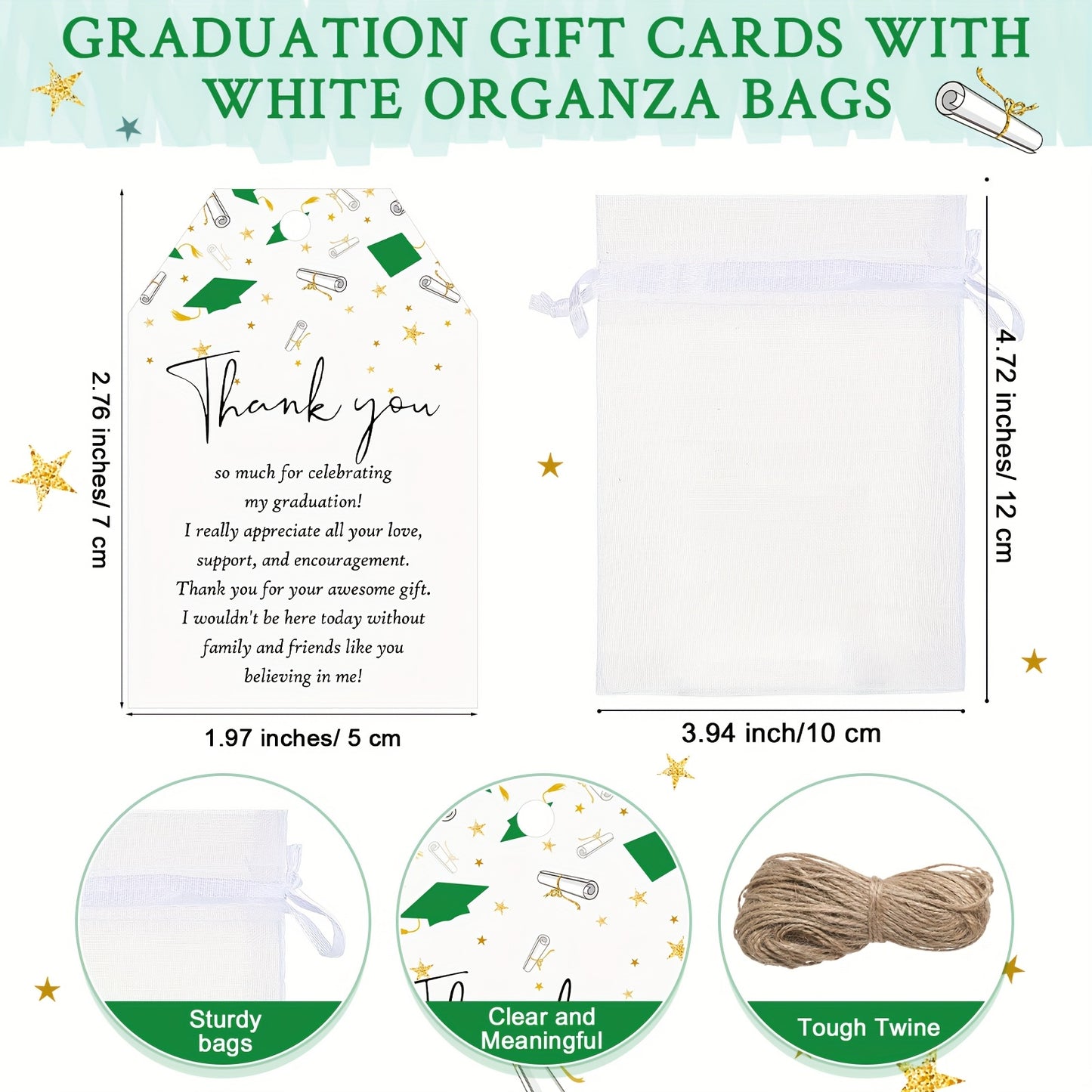 25 Set Graduation Gifts Party Packs Class of 2025 the Best Is Yet to Come Acrylic Shot Glasses with Thank You Cards and Organza Bags for High School College Grad Guests Souvenir Gifts (Green)