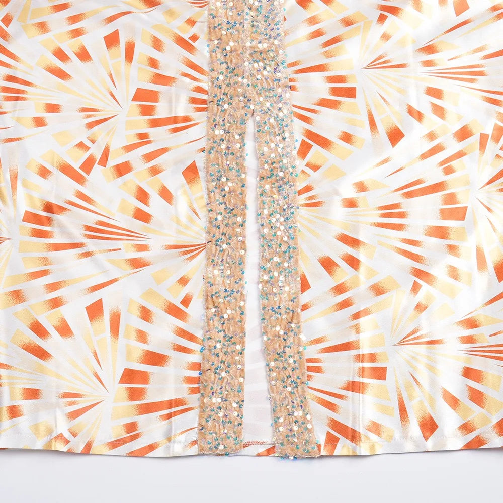 Elegant Muslim Sequin Maxi Dress