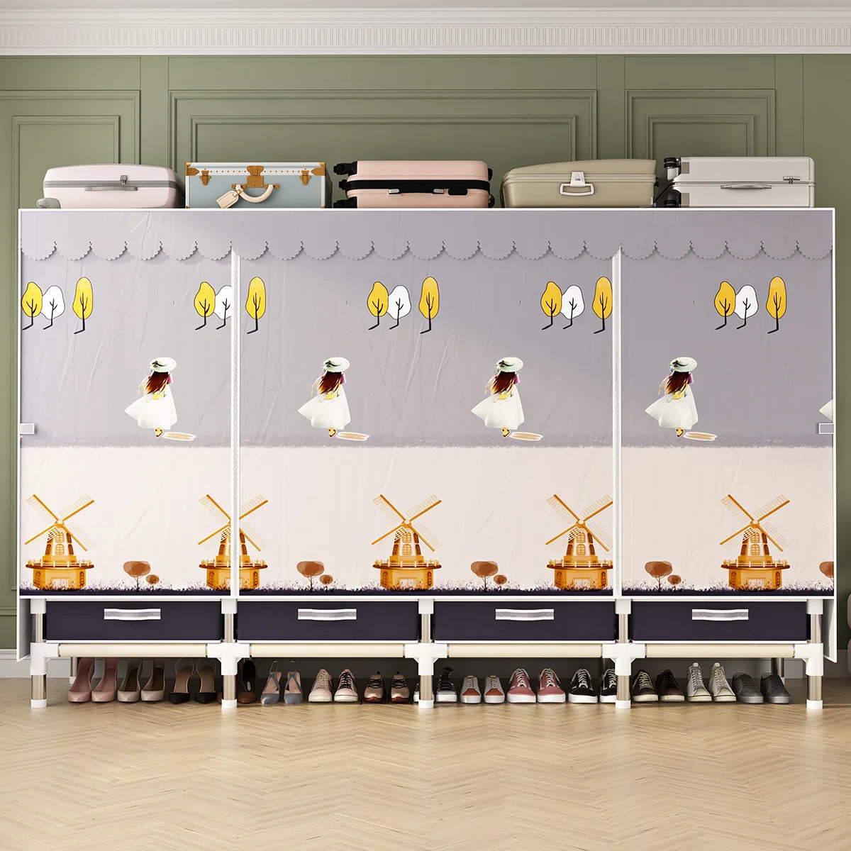 Foldable Canvas Wardrobe Closet Organizer