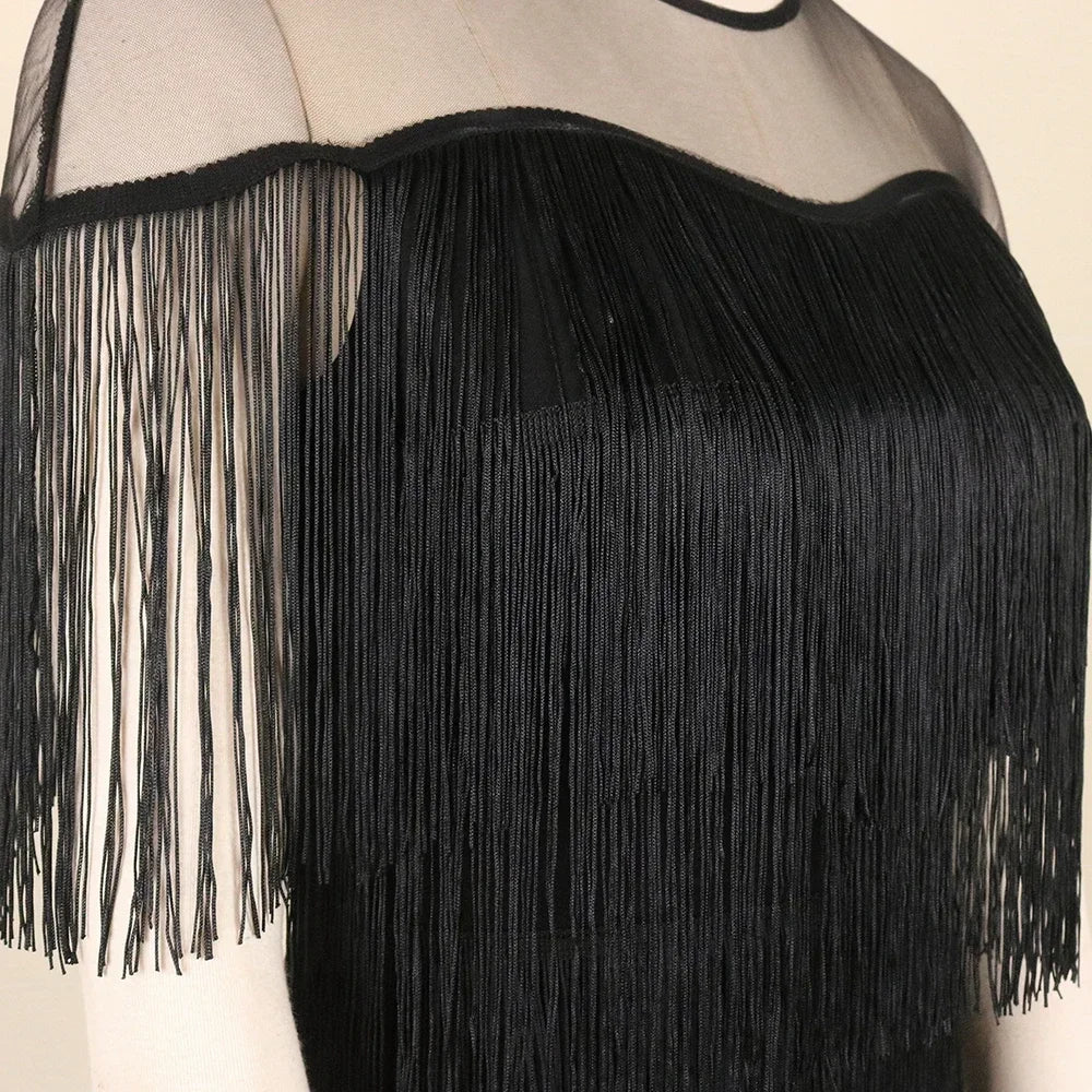 Elegant Fringe Party Dress for Women